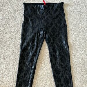 Spanx Brocade Black Leggings - LG